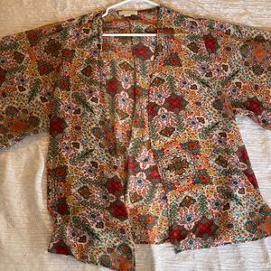 Floral Open Front Cardigan/Kimono